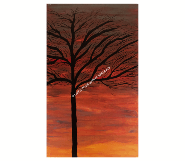 ARBRE FLAMME CIEL D’ORAGE