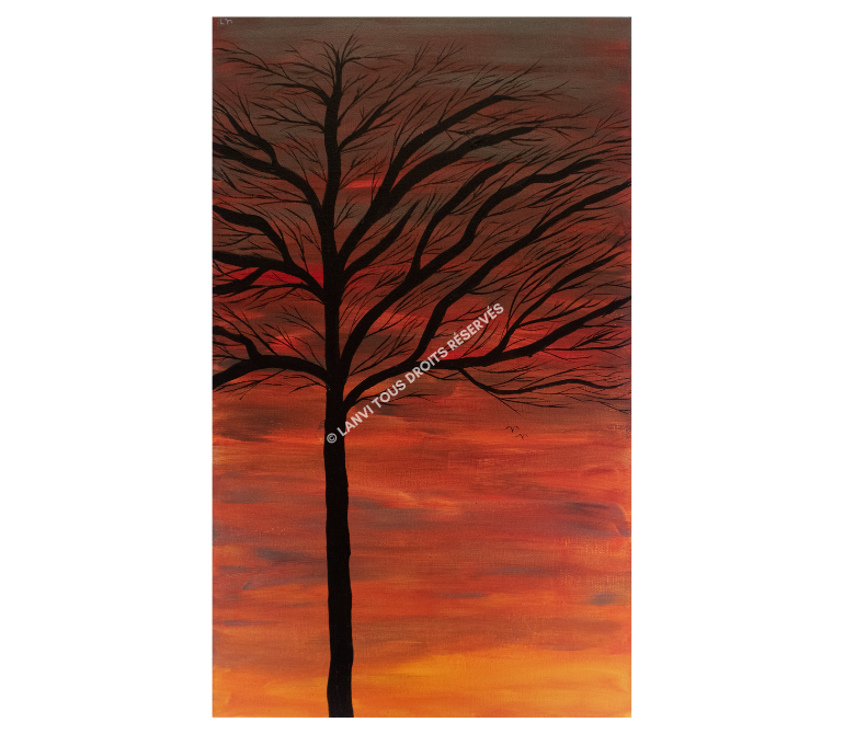 ARBRE FLAMME CIEL D’ORAGE